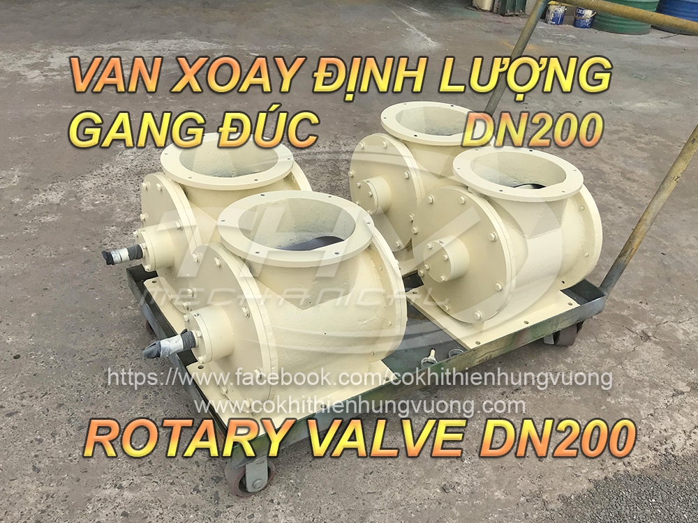 Van Xoay Định Lượng Gang Đúc DN200 - Rotary Valve Airlock